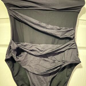 Chic Black Mesh Swimsuit